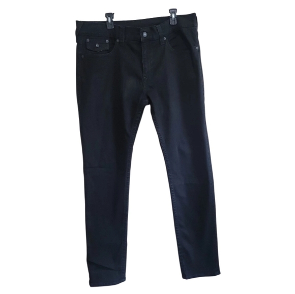 True Regilion Men Rocco Flap Black Jeans Size 40X34